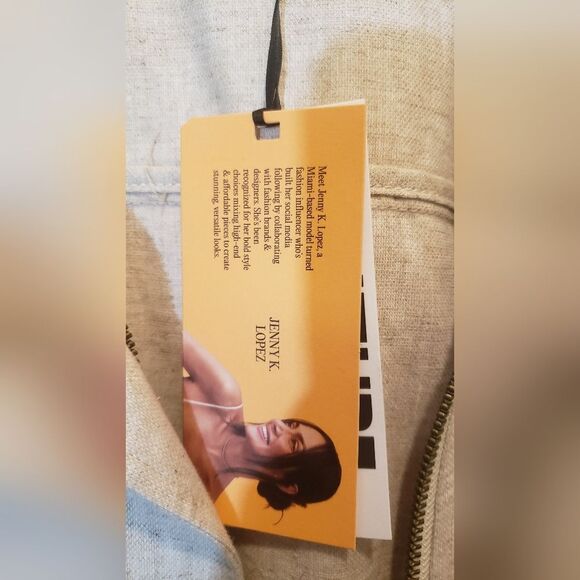 Future Collective with JENNY K LOPEZ Womens Linen Utility Anorak Cargo Jacket 3x - Picture 8 of 11